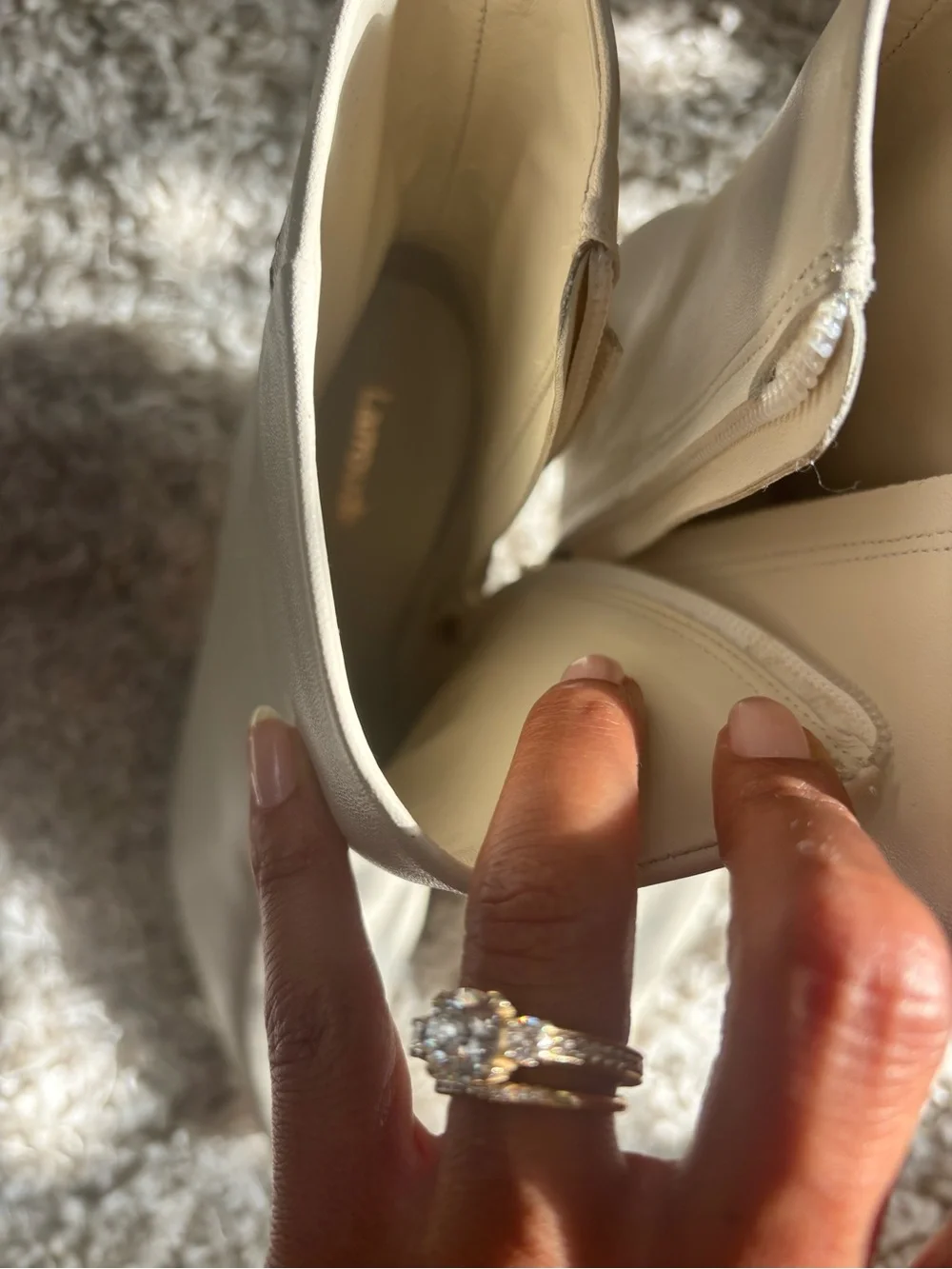 Larroude minimalist cream